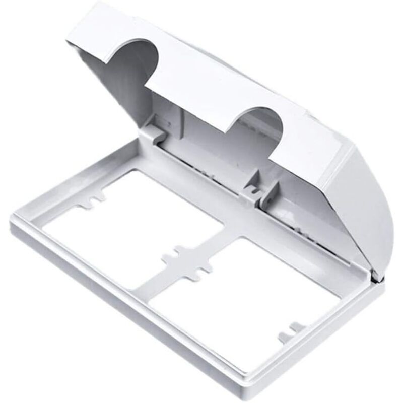 (86×86mm)Doppelte Steckdosenabdeckung Sichere Sicherheitssteckdose Doppelte Steckdosenschutzabdeckungen Baby-Kind-Sicherheitsbox