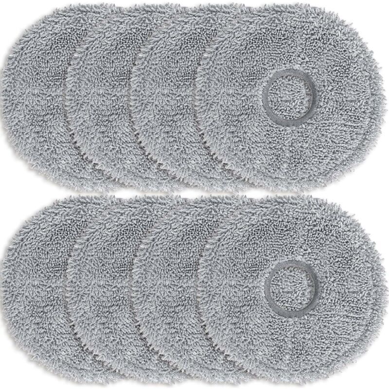 8er-Pack dunkelgraue Mikrofasertücher für die Saugroboter Dreame L10s Ultra / L10 Ultra / L20 Ultra / L10s Pro Ultra Heat / X40 Ultra Complete und