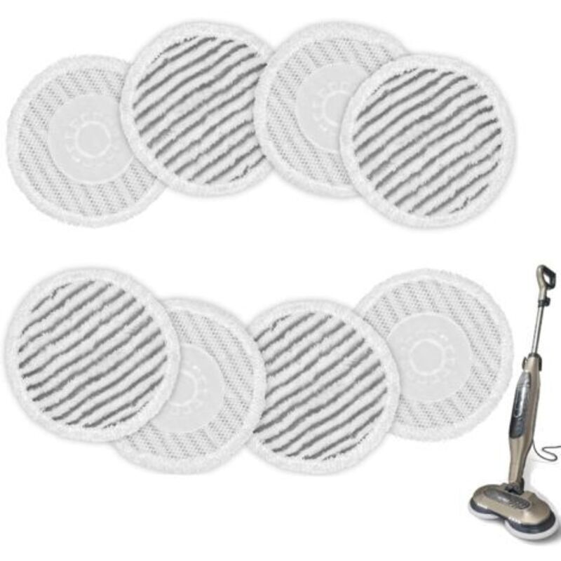 8er-Pack Ersatzpads für Shark S7001, S8001, S8201, S7201, S7000AMZ, S7000, S7005, S7020 und S7001C Dampfreiniger, All-in-One-Dampfreiniger und