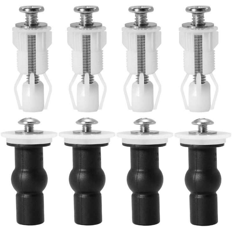 8er Set WC-Sitz Befestigungen, WC-Sitz Zubehör. WC-Sitz Schraubbefestigung. WC-Sitz Schraubbefestigungsset, Gummimutter Befestigung zur Befestigung