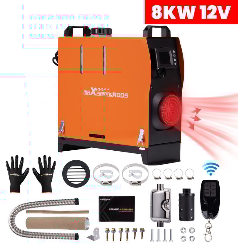 Maxpeedingrods - 8kW 12V Diesel-Standheizung Air Heater mit LCD-Display für lkw suv 1x Auslass