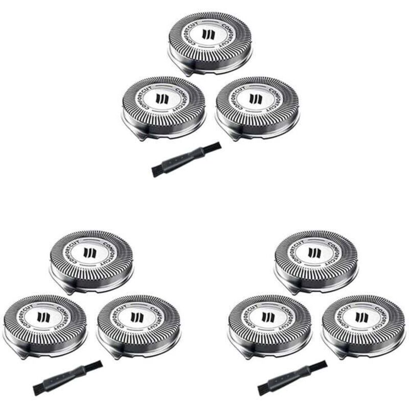 9 SH30 Ersatzköpfe für Rasierklingen der Serien 3000, 2000 und 1000