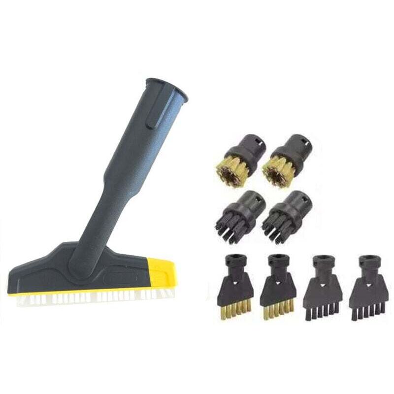 9-teiliges Dampfreiniger-Set, 1 große Fugenbürste, kompatibel mit Kärcher SC1/SC2/SC3/SC4/SC5 (2.863-334.0) – Dampfreiniger-Zubehör mit flexiblem