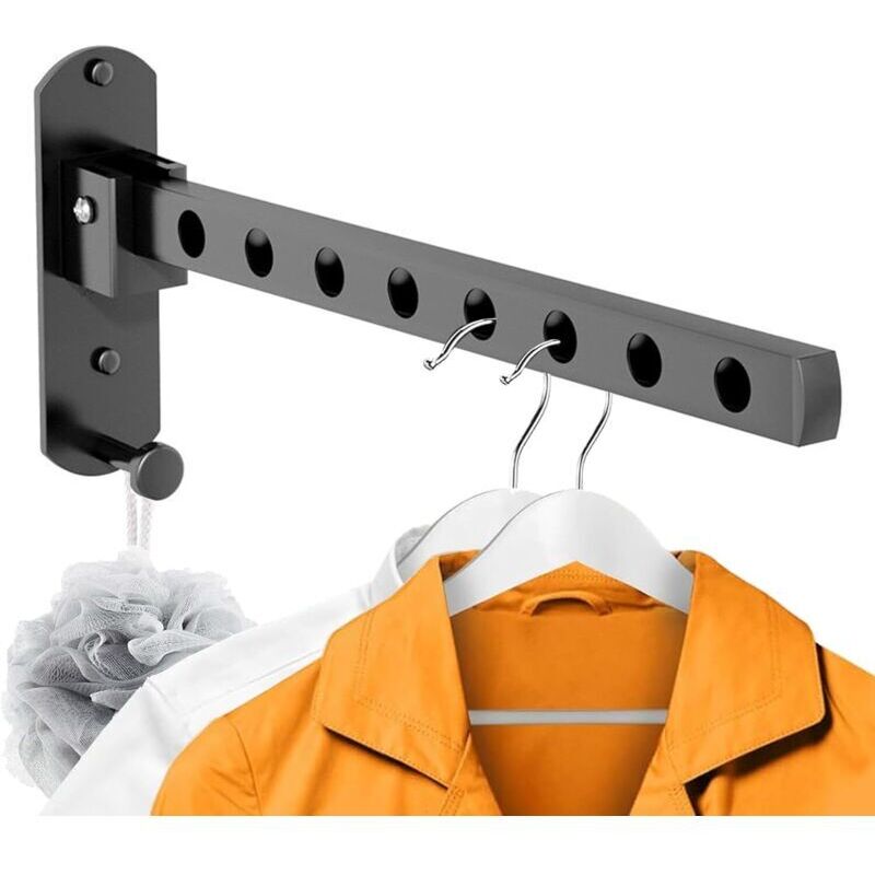 90° Wand-Wäscheständer, faltbarer Outdoor-Wäschetrockner, drehbarer Falt-Wäschetrockner, Wand-Wäscheständer mit Kleiderbügel, Por