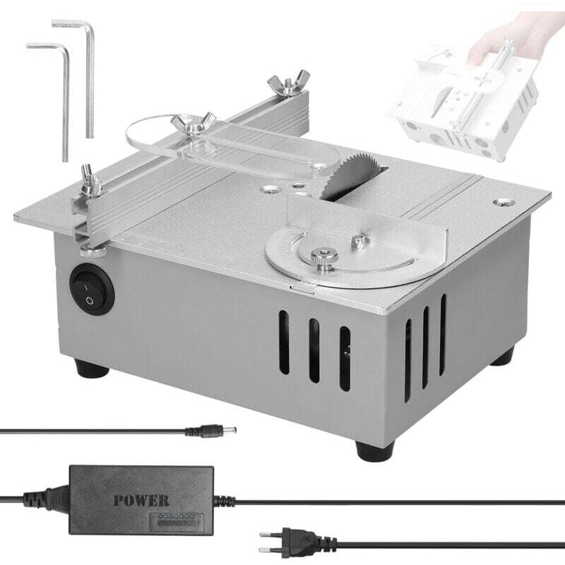 96 W Mini-Tischkreissäge, 9000 U/min Tischkreissäge, einstellbarer Winkel, 15 mm Schnitttiefe, Tischkreissäge