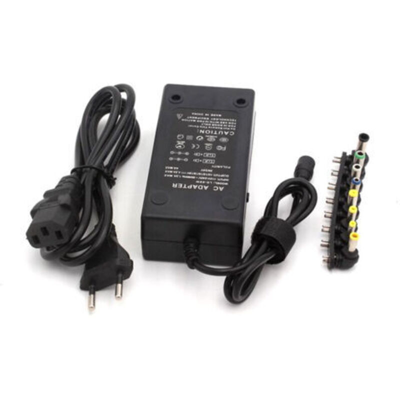 96W Netzteil Multifunktions-Laptop-Ladegerät Einstellbares Netzteil Adapter, schwarz