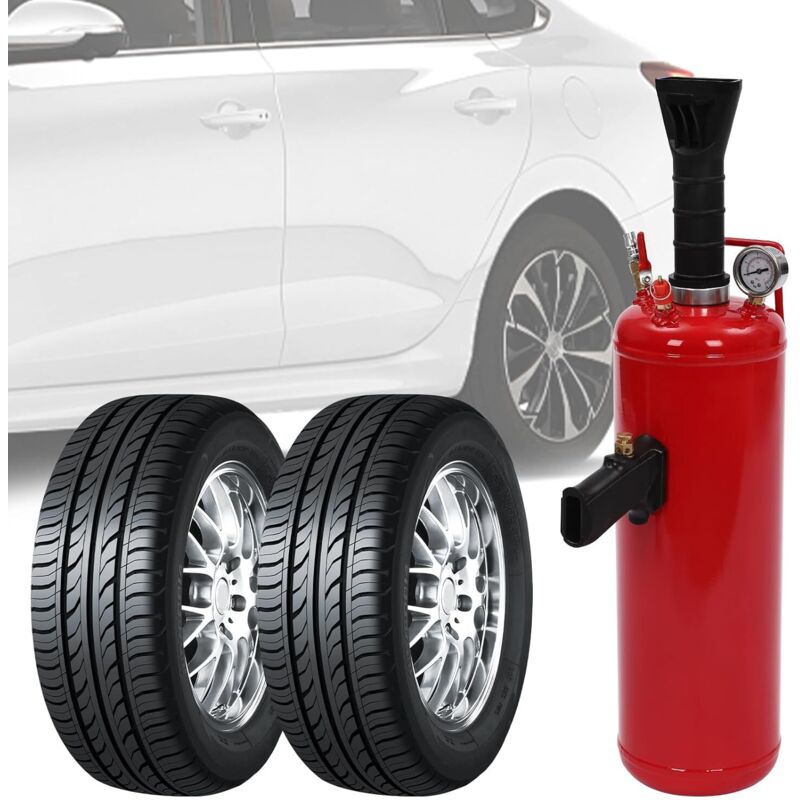 9L Reifen Reifenfüller Booster, Reifen Booster mit 8-bar Arbeitsdruck, Airbooster für LKW Auto PKW Motorrad ATV Traktor