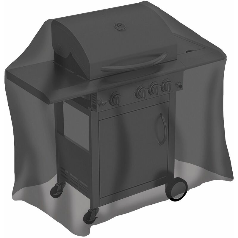 Universal Schutzhülle Abdeckhaube für Gasgrill Abdeckplane mittel, schwarz - Tepro