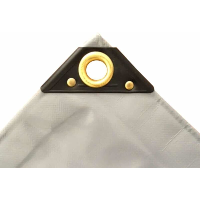 Abdeckplane grau 650 g/m², PVC Plane 5x8m (40m²), Gewebeplane wasserdicht