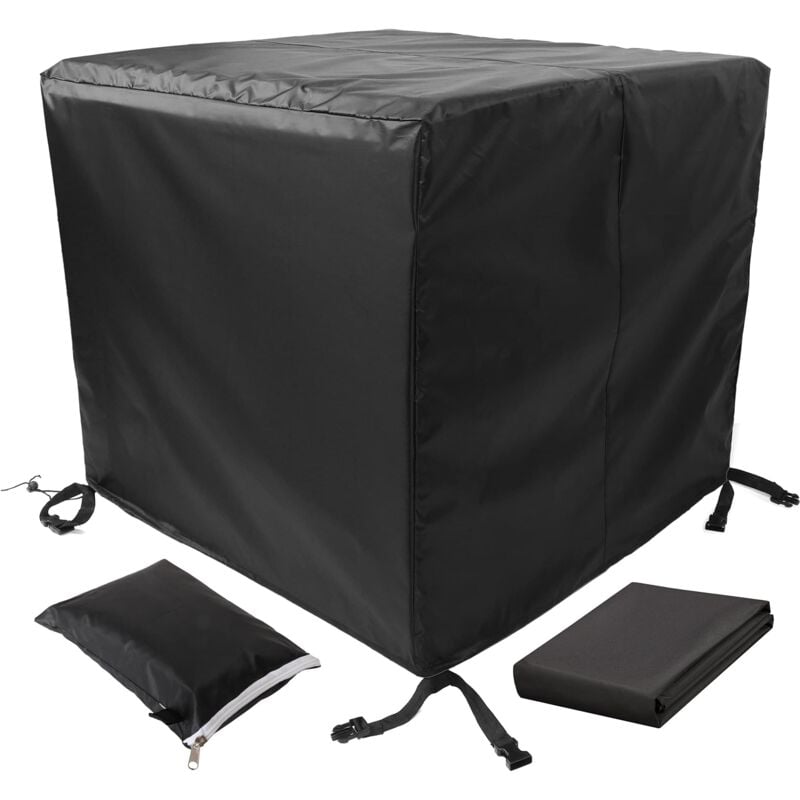 Abdeckung für Gartenmöbel, 60 x 60 x 60 cm, 420D Oxford-Gewebe, schwarz, Abdeckung für Gartentische, Gartenmöbel, wasserdicht, winddicht,