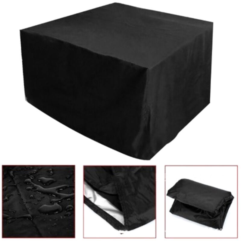 Abdeckung für Gartenmöbel, Gartentisch-Möbelabdeckung für quadratische Gartenmöbel, 210D Oxford-Gewebe, wasserdicht, UV-/wetterfest, Gartenabdeckung