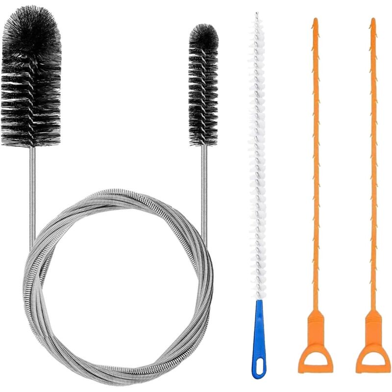 Abflussreiniger, Spülbecken-Entstop-Werkzeug, Spülbecken-Abflussspirale, wiederverwendbare Reinigungsbürste für Küchenspüle, Badezimmer und Dusche (4
