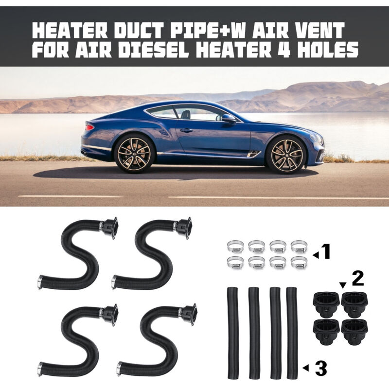 Abgasrohr mit eckigem Wärmetauscher für Standheizung Richtung 42mm gestreckt max. 80cm