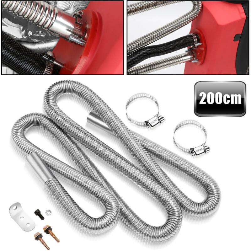 Swanew - 200cm Abgasschlauch Abgasrohr Edelstahl Diesel Standheizung Auspuffrohr Heizgeräte Zubehör