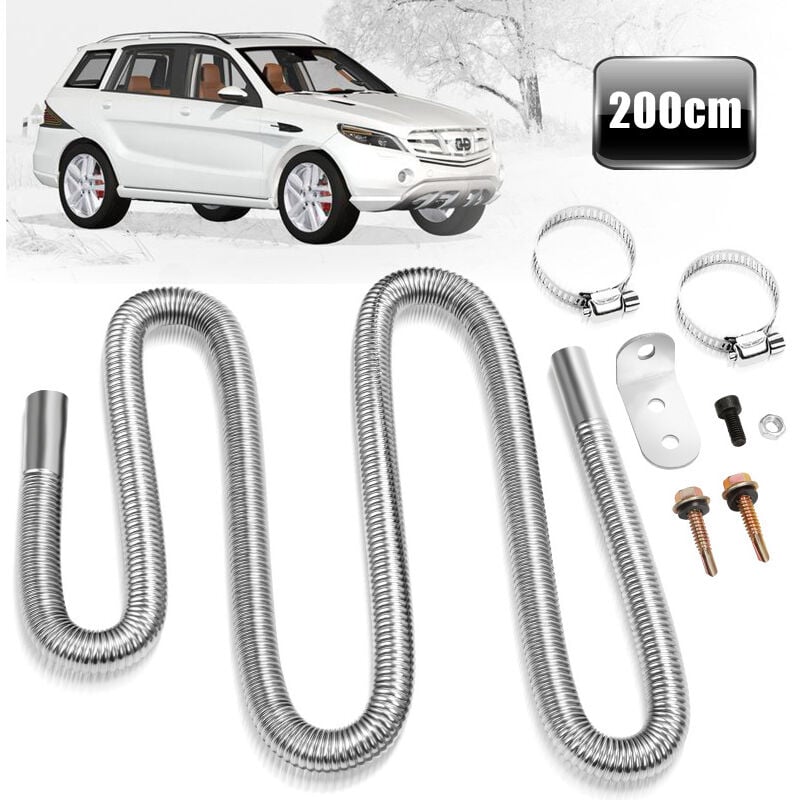 Abgasschlauch Edelstahl Auspuffrohr 25mm Gas-Entlüftungsschlauch Auto Heizung Edelstahl Abgasrohr Standheizung Kraftstofftank Abgasrohr Für Diesel