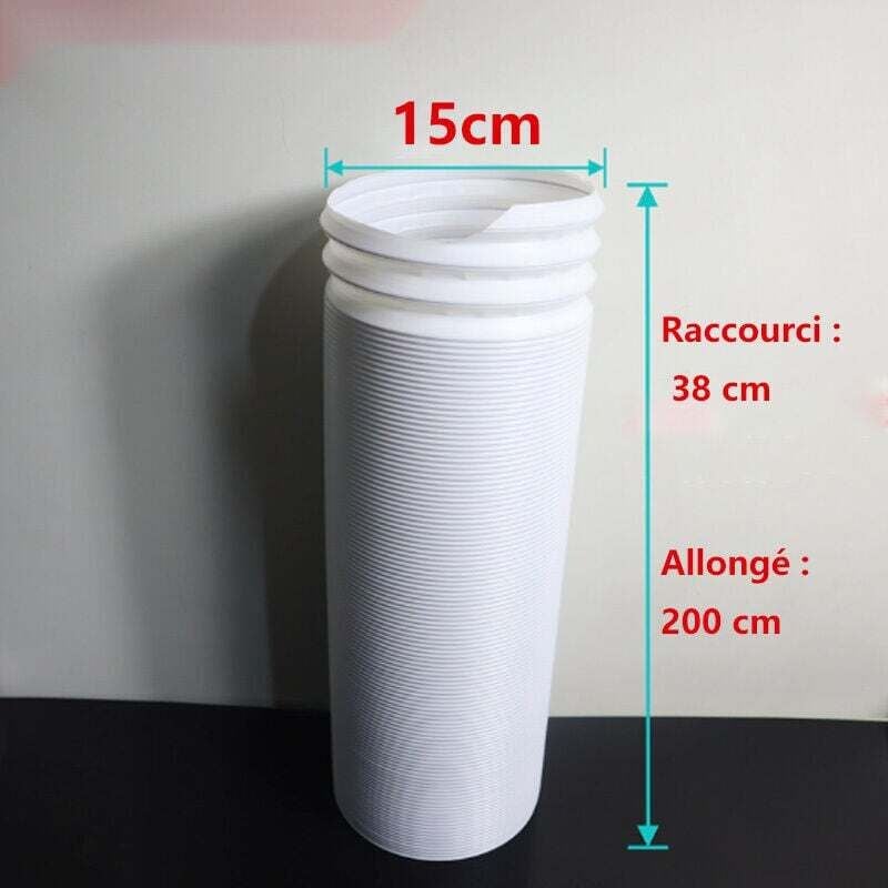 Abluftschlauch für tragbare Klimaanlagen aus Polypropylen (pp), hitze- und korrosionsbeständig, für Klimaanlagen, Luftentfeuchter, Wäschetrockner, 2