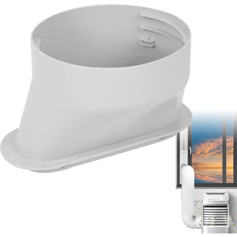 Cyslmuk - Abluftschlauchverbinder für mobile Klimaanlage - ø 150 mm - Abluftschlauch - Für senkrechte/waagerechte Schiebefenster