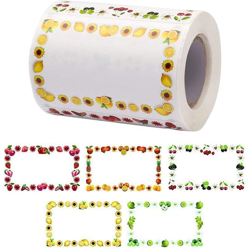 Abnehmbare, beschreibbare Selbstklebeetiketten für Gläser, farbenfrohe Selbstklebeetiketten für Kita, Lebensmittelbehälter, Küche, Schulbedarf,