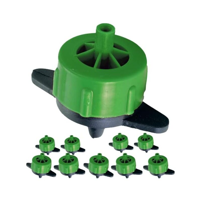 Suinga - 10 Stück Autokompenserender Tropfer 2 Liter, Demontierbare Tropfköpfe für Bewässerung, Pflanzen, Töpfe, Mikroschläuche