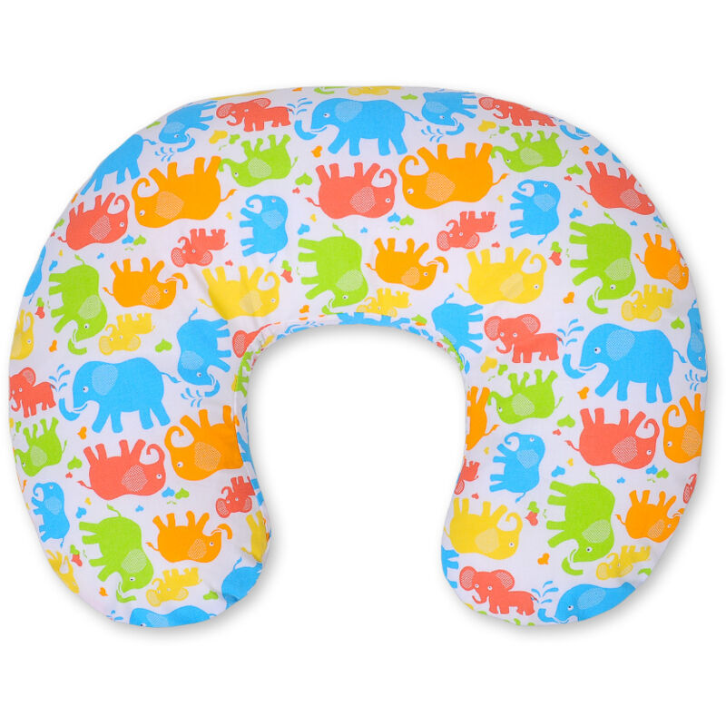 Abnehmbares Sitzsack-Stillkissen - Bunte Elefanten