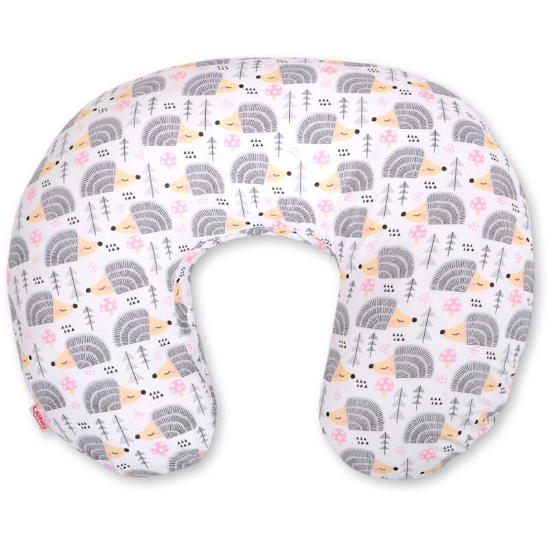 Abnehmbares Sitzsack-Stillkissen - graue Igel