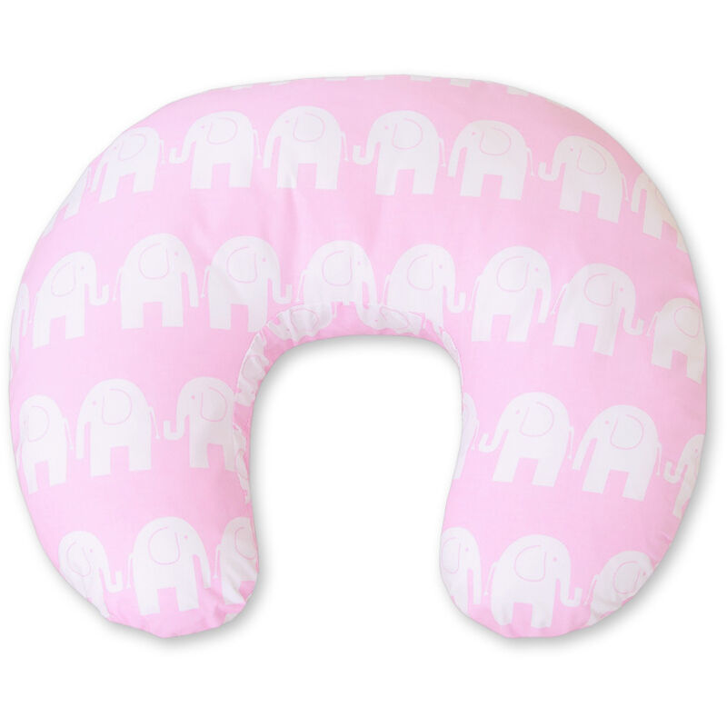 Abnehmbares Sitzsack-Stillkissen - Rosa Elefanten