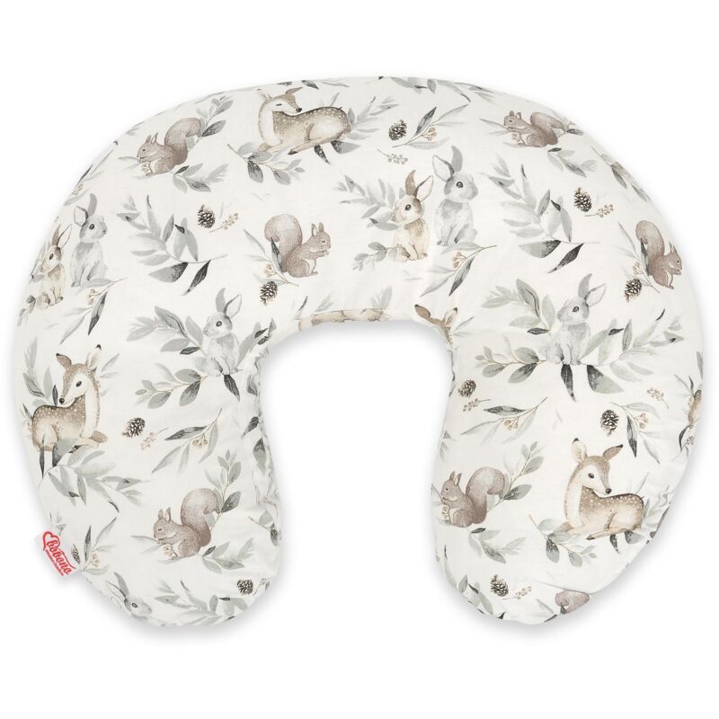 Abnehmbares Stillkissen in Bohnenform - Woodland Olive