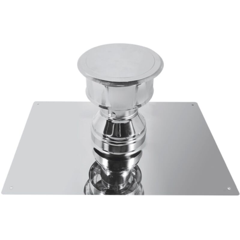 Abschlussbausatz für oberen Rauchabzug - Modell Apollo - Für Pelletöfen - Edelstahl - Ø80 350/350 Joncoux