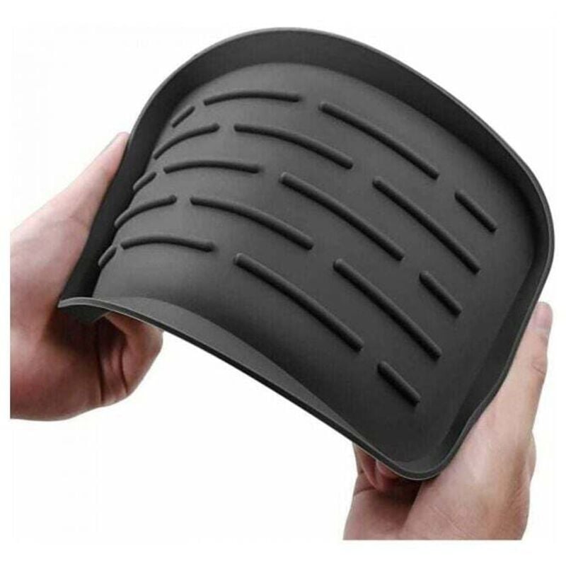 Tapete de drenaje de silicona - Organizador de fregadero para esponjas, cepillos, jabón, tapete de secado para copas de vino, soporte antideslizante