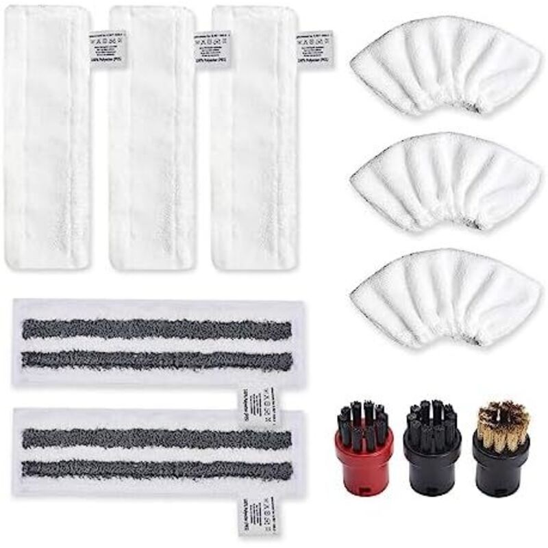 Zubehör für Dampfreiniger Karcher Easyfix SC2 SC3 SC4 SC5 Mikrofaserbezüge Wischtücher Mopptücher Runddüsenbürsten für Dampfreiniger Ersatzteile