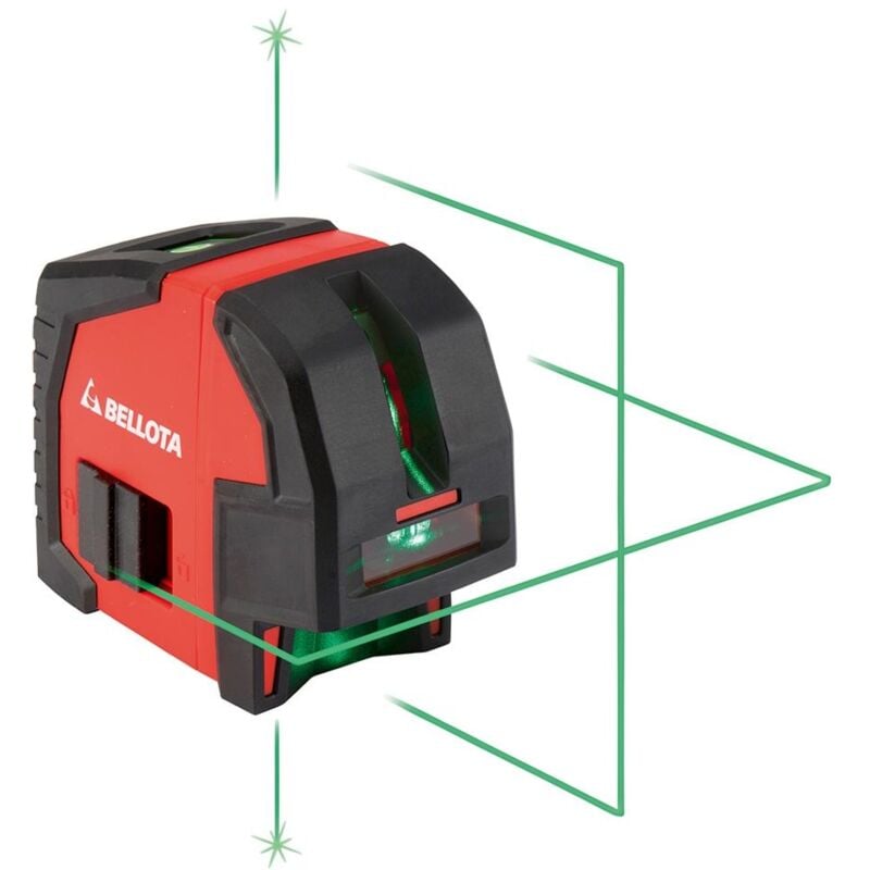 Bellota - Kruezlinienlaser 30m 2 Achs + Punkt,grün, Koffer und Halter