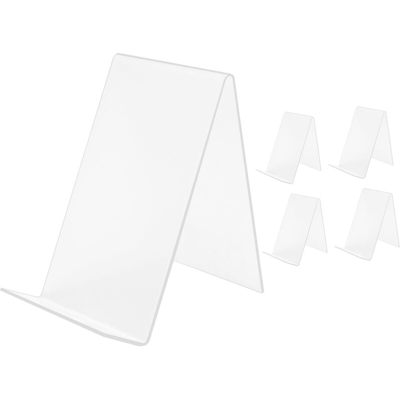 Acryl BüCher StäNder mit Leiste, Transparente Display Staffelei, Durchsichtiger Tabletten Halter für BüCher, NotizbüCher, Kunstwerke