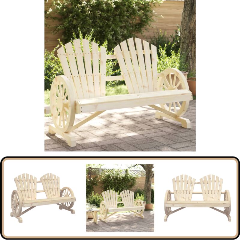 Adirondack-Gartenstuhl 2-Sitzer Massivholz Tanne - Gartenstuhl - Holz Gartenstuhl - Adirondack Stuhl - Outdoor Möbel - Balkonmöbel