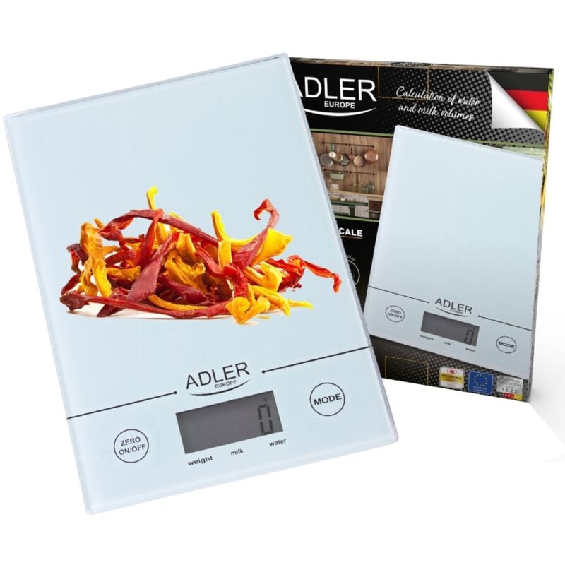 Adler ad 3138 w scales de kitchen electronic scales de kitchen blanco countertop square