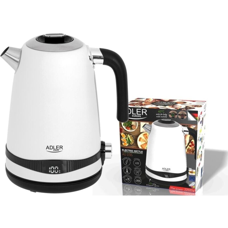 Adler Ad1295 Elektrischer Stahlkessel, Weiss