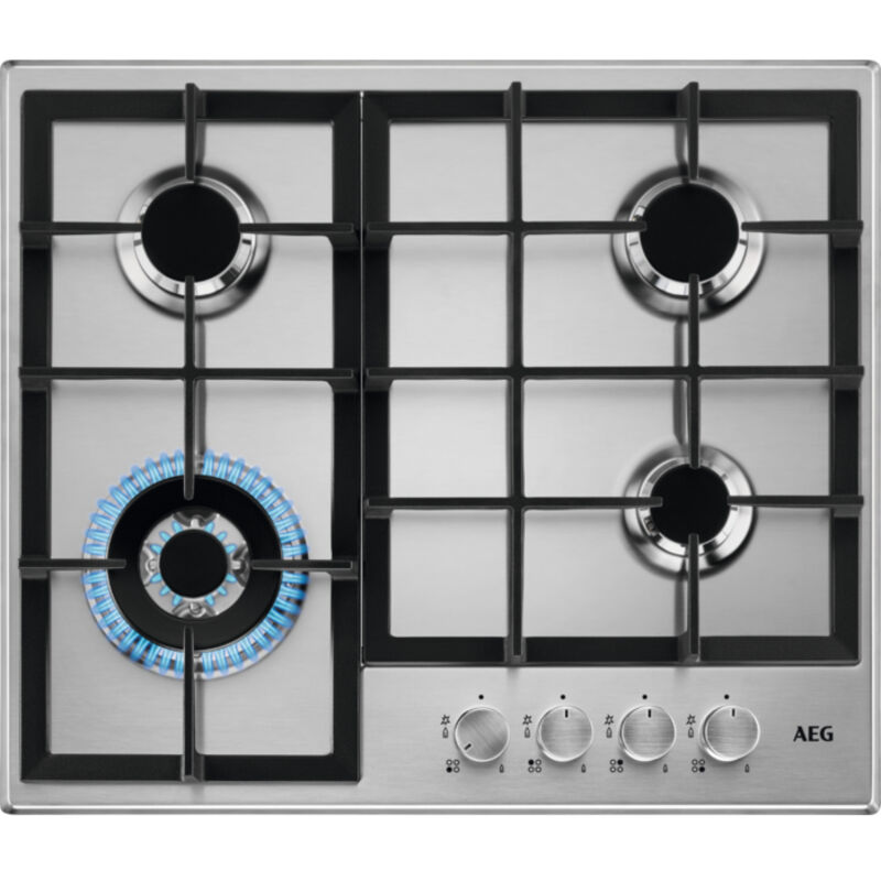 AEG HGB64400SM Silber Integriertes 60 cm Kochfeld de Gas 4 Zone(n)