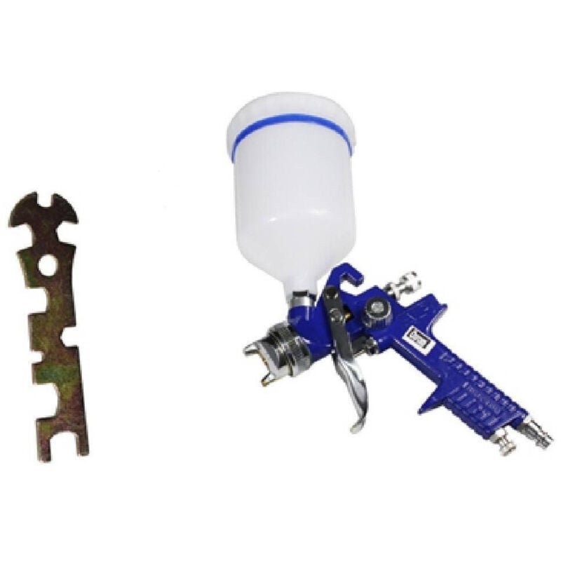 Trade Shop Traesio - Trade Shop - hvlp 600ML spray airbrush pistole 1,7MM düse druckluft airbrush -