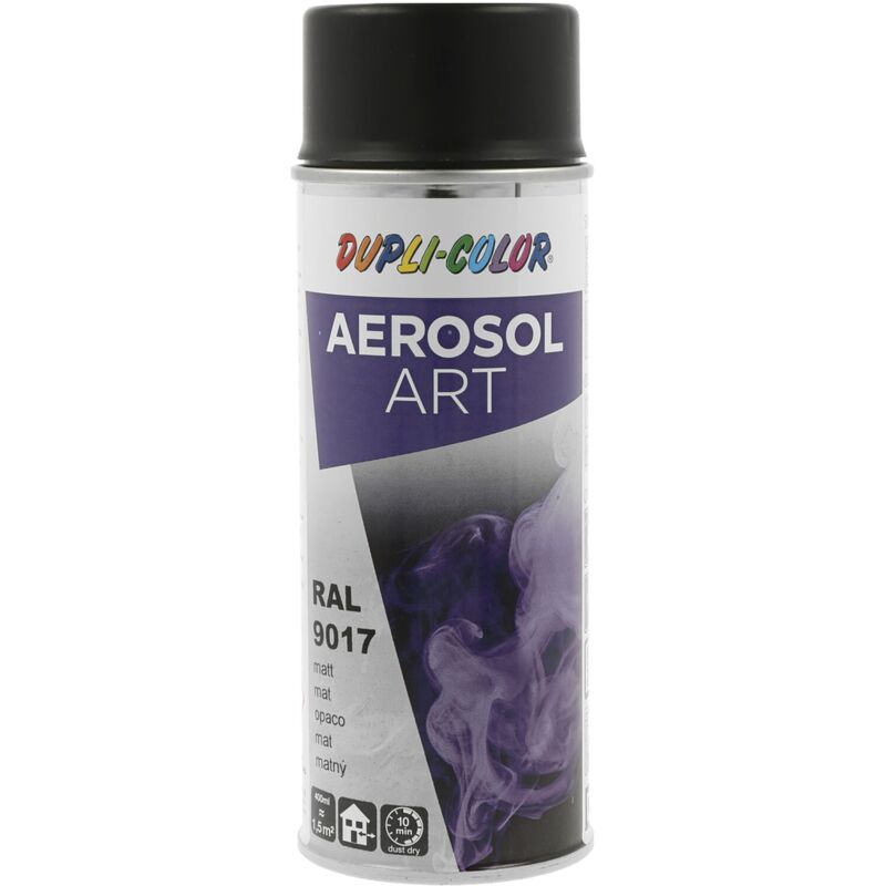European Aerosols - Dupli Color Aerosol Art Lackspray Graffiti Dose - wetterfest, lichtecht und UV-beständig - Graffiti-Spray 400ml, verkehrsschwarz