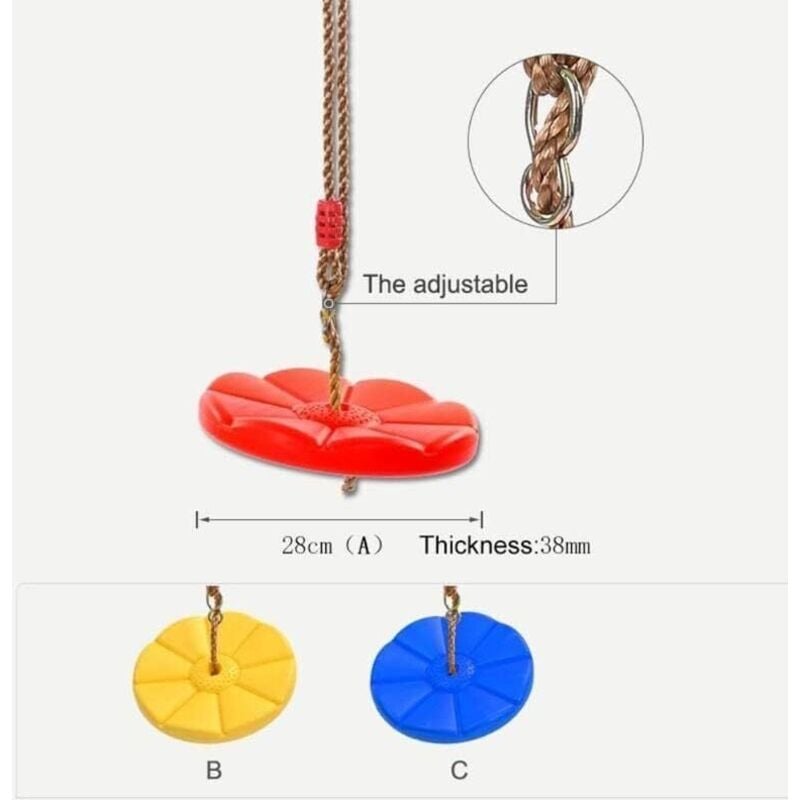 Affenschaukel, Schaukelsitz für Kinder aus Kunststoff für den Außenbereich, Fitnessschaukel, Schaukelsitz für Kinderspielzeug (Farbe: Blau)