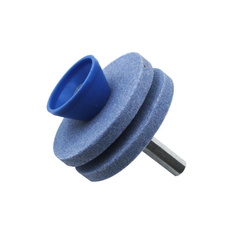 Rasenmäher-Klingenschärfer, Schärfrad für Gartengeräte, Ersatzschärfer für Rasenmäher-Werkzeuge (blau)