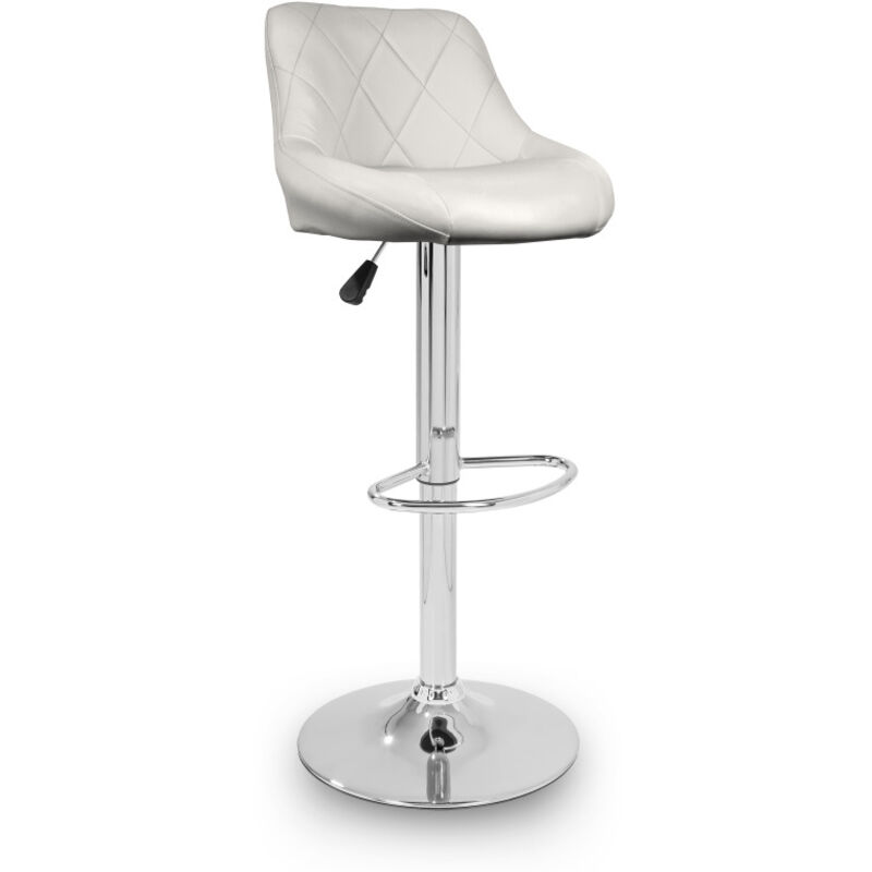 Aga Barhocker Beige aus Kunstleder 360° drehbar höhenverstellbar, Barstuhl, Küchenhocker, Barhocker, Barstuhl, Bistrohocker