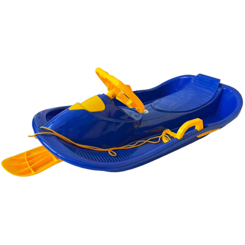 Aga Kinder Schlitten DS491 Blau, hochwertige Kinderschlitten aus Kunststoff, stabile und schöne Schlitten für Kinder