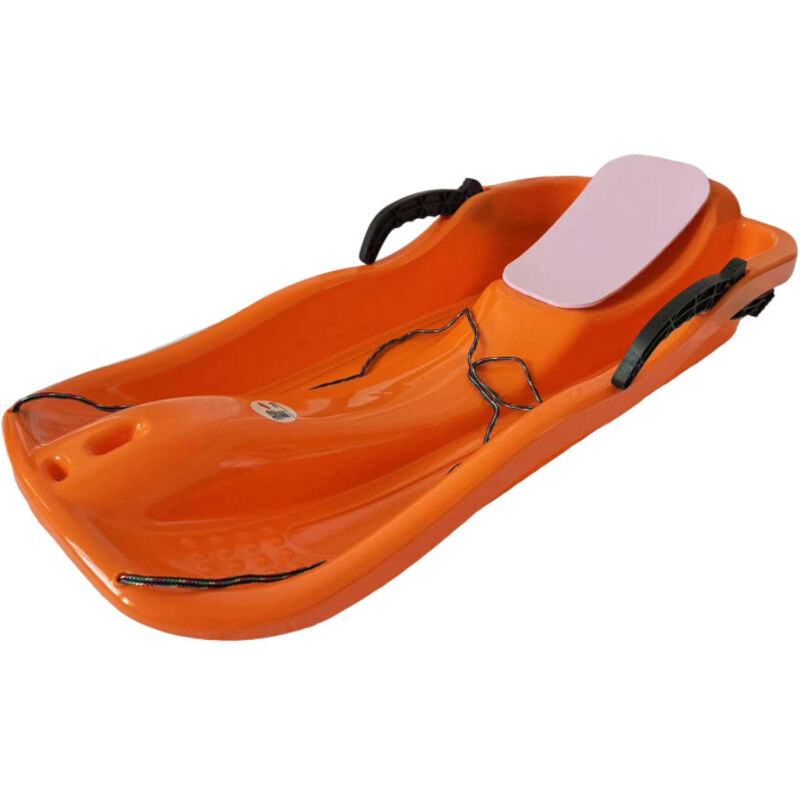 Aga Kinder Schlitten DS493 Orange, Hochwertige Kinderschlitten aus Kunststoff, mit Bremsen, stabile und schöne Schlitten für Kinder