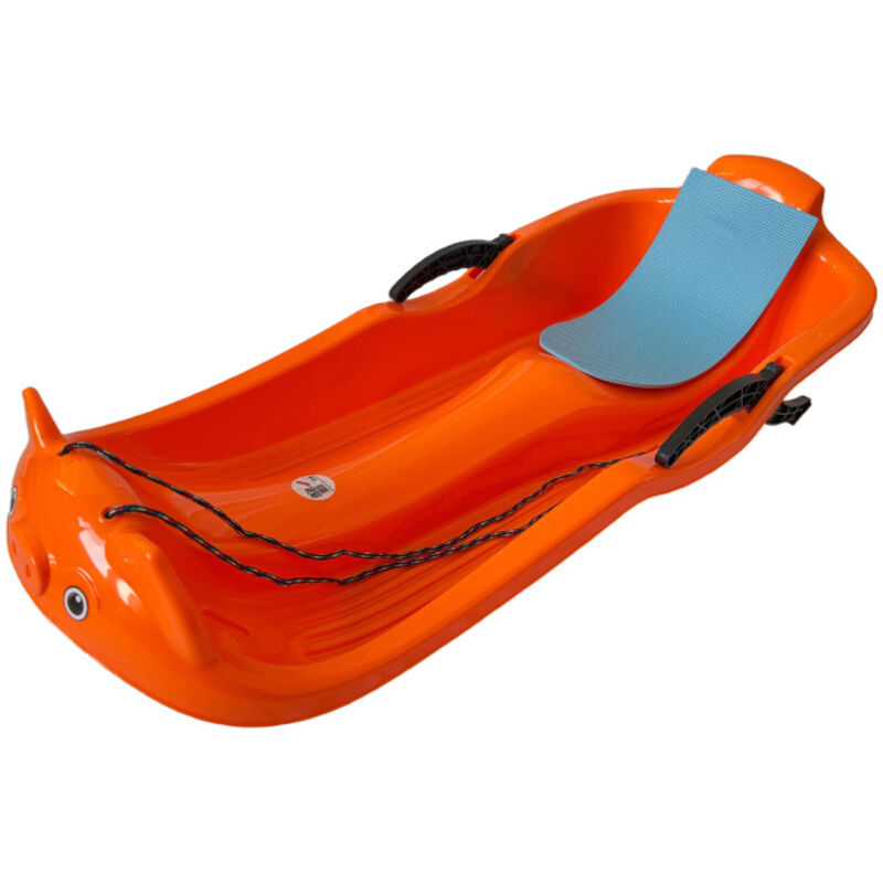 Aga Kinder Schlitten DS496 Orange, Hochwertige Kinderschlitten aus Kunststoff, stabile und schöne Schlitten für Kinder