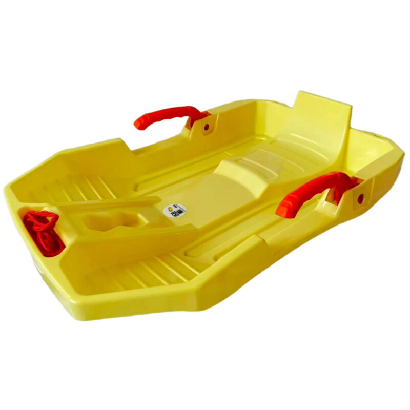 Aga Kinder Schlitten DS498 Gelb, Hochwertige Kinderschlitten aus Kunststoff, stabile und schöne Schlitten für Kinder
