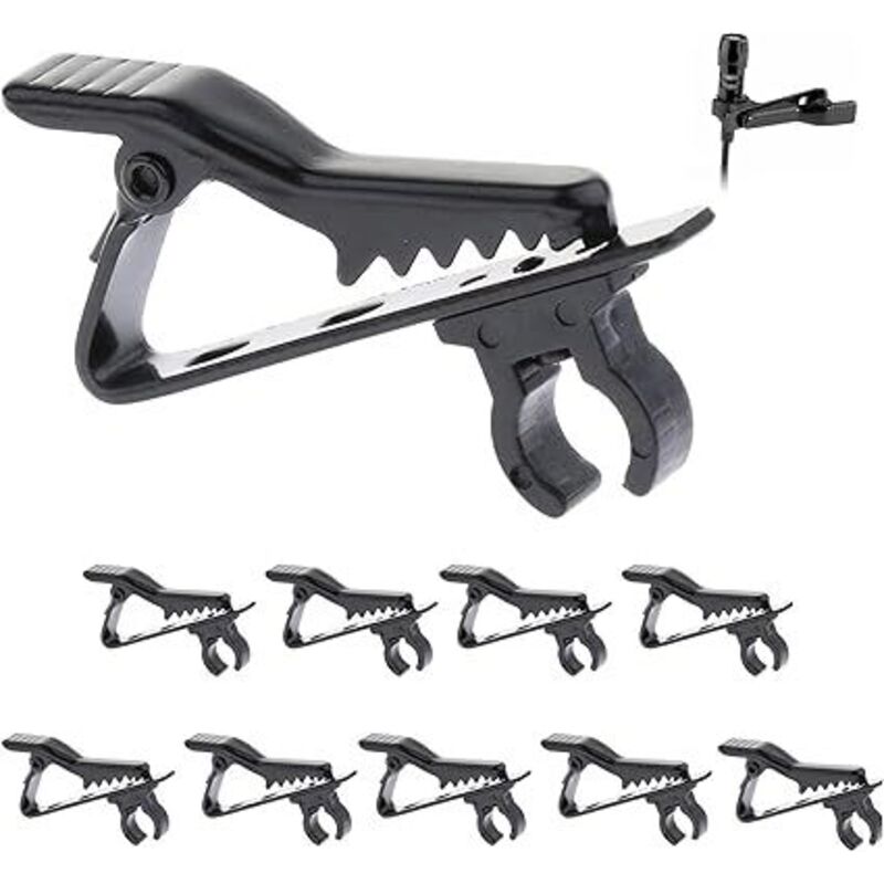 10 Stück Ansteckclip, abnehmbarer Clip, Lavalier-Mikrofon für Mikrofon, Mini-Mikrofon-Clip, Ersatz-Mikrofon-Clip, fester Mikrofonhalter-Clip - Ahlsen