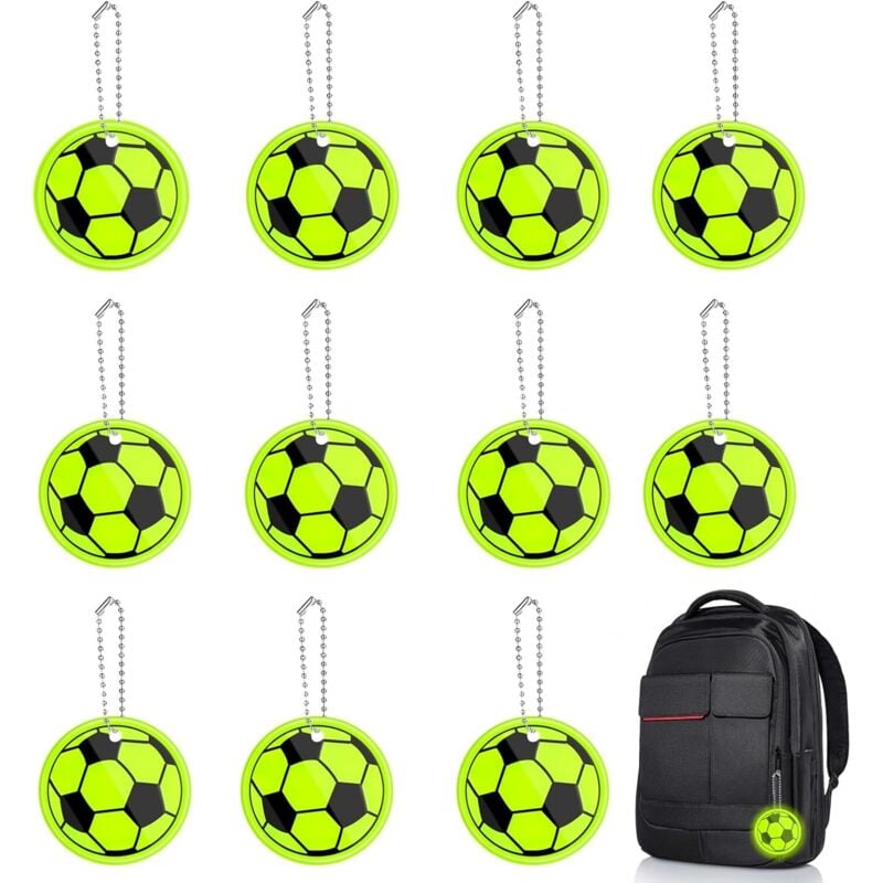 12 Stück Reflektoren für Kinder, Reflektoren, Reflektoren, Schulranzen, Schulranzen, Kleidung, Rucksäcke, Fußball - Ahlsen