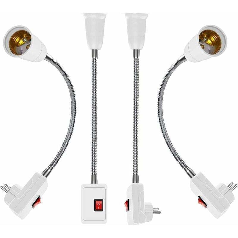 4PCS E27 Lampe Licht Halter eu Plug-in led Wand Licht Arbeit Lampe mit Schalter E27 Lampe Adapter steckdose Verlängerungskabel E27 Buchse - Ahlsen
