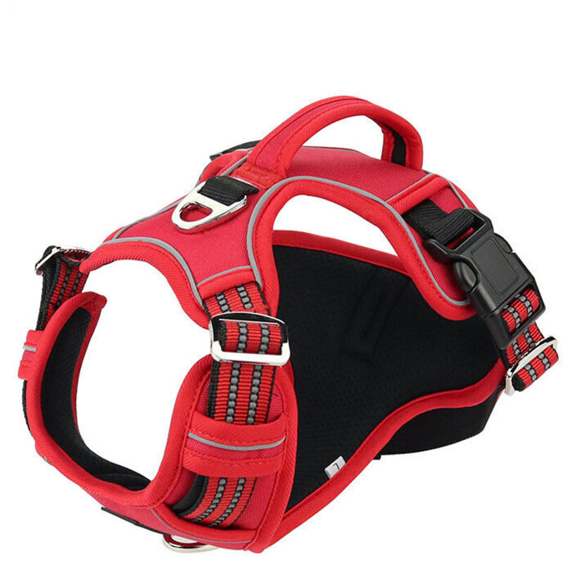 Ahlsen Anti-Pull-Hundegeschirr, großes mittelgroßes Hundegeschirr, reflektierend, verstellbare Hundeweste mit atmungsaktivem Griff, kein Ziehen,