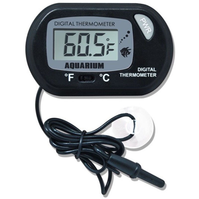 Aquarium-Thermometer – LCD-Digital-Aquarium-Thermometer mit Saugnapf und Tauchsonde für Aquarium, Terrarium - Ahlsen